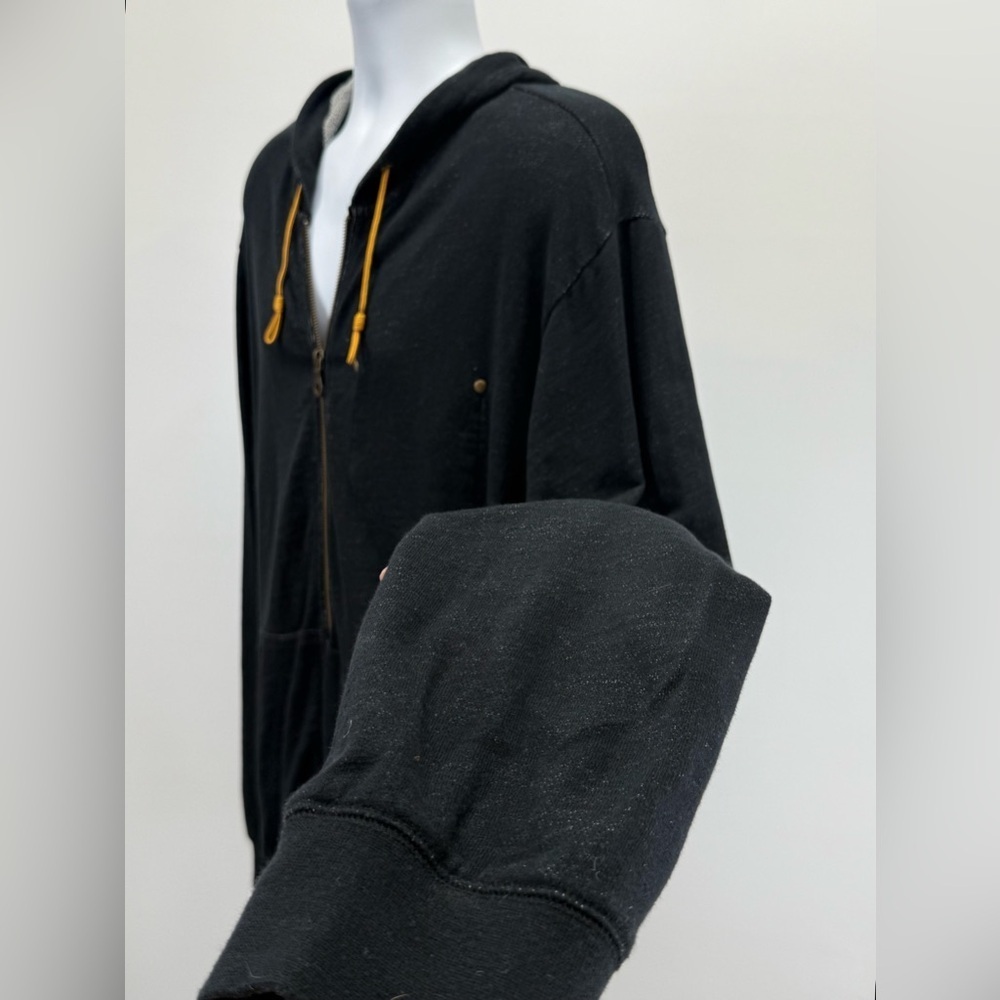 NIXON Men's black heather full zip hoodie size M - Picture 3 of 15